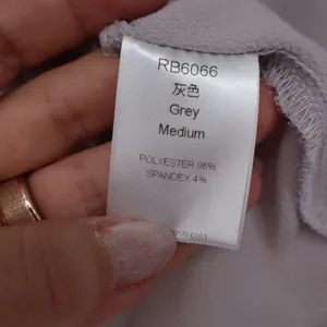 Grey Off the Shoulder Ruffle Flounce Top Medium Taupe Minimalist Blouse thumbnail 2