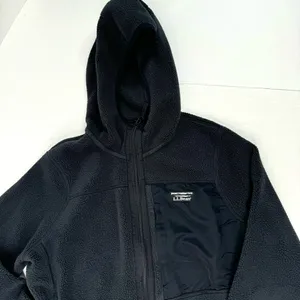 L.L. Bean Full Zip Fleece Jacket Black Size M thumbnail 3