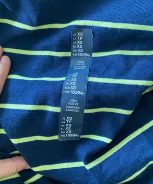 Gap Navy Green Lime Striped Shirt NWT thumbnail 7