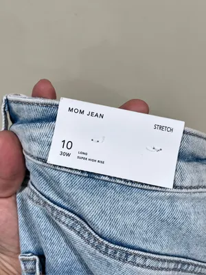 NWT American Eagle Stretch Mom Jean size 10 Long light wash 30W thumbnail 9