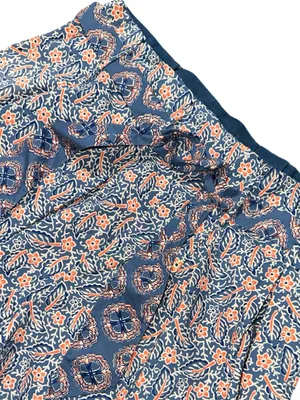 Roller Rabbit NWT Women’s Size S Navy Coral Floral Elastic Waist Belted Shorts thumbnail 3