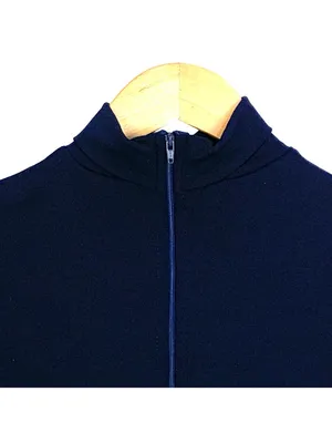 J.B. Bloomers Navy Adult M Mockneck Long Sleeve Bodysuit Leotard Zip Back thumbnail 4