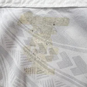 White Burnout Paisley Maxi Hawaiian Dress Short Sleeve Ruffle‎ Hem Beach Resort thumbnail 4