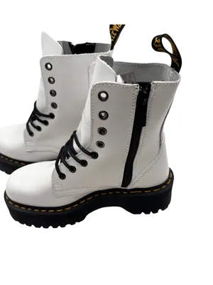 Dr. Martens Women Size 9 Jadon Lace-Up White Chunky Sole Platform Boots Combat thumbnail 5