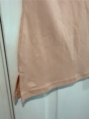NWOT LRL Lauren Ralph Lauren Size XS Pink Boat Neck Cuffed Sleeve Top Cotton thumbnail 6