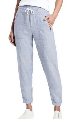 ✨‎ Athleta Cabo Linen Jogger Pants Size 8 Resort Coastal Travel ✨ thumbnail 1