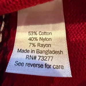 Croft & Barrow Fair Isle Crew‎ Neck Sweater Women's Medium Red Preppy Fisherman thumbnail 6