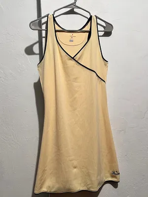 Diadora Pale Yellow Tennis Chemise with Black Trim thumbnail 2