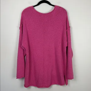 Aerie Voop Sweater Oversized Pink Women’s Size Large Cotton Relaxed Beachy thumbnail 8