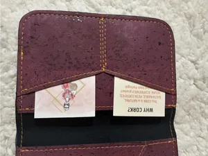 Handmade Fashiopurse Eggplant Purple Cork Passport Holder thumbnail 4