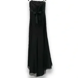 Vera Wang Maids Black Strapless Full Length Tulle Gown Size 4 thumbnail 4