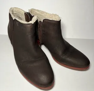 Sam‎ Edelman Petty Leather Dainty Ankle booties in coffee women’s sz 10 thumbnail 1