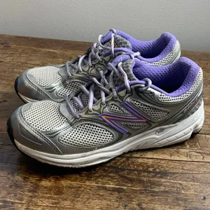 New Balance 840v2 women's running shoes silver/ purple‎ size 8 thumbnail 4