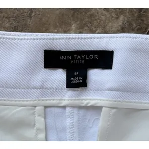 Ann Taylor Wide Leg Crop Jeans Women's 6P Petite White High Rise NWT thumbnail 10