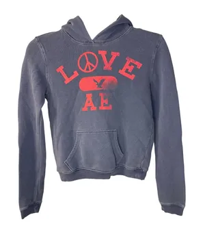 Navy blue American‎ Eagle hoodie Women's XS thumbnail 1