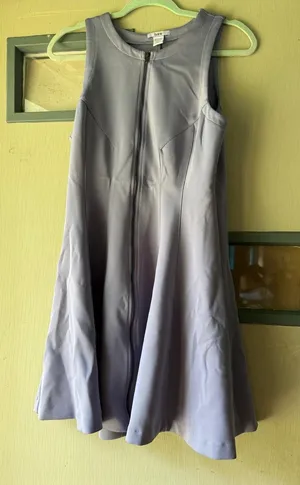 Bar III Lavender Sleeveless A-Line Skirt with Front Zip thumbnail 1