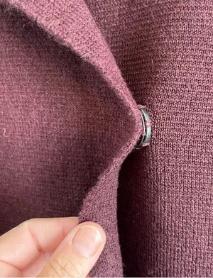 Juliana Collezione 100% Wool Burgundy Top Coat thumbnail 5