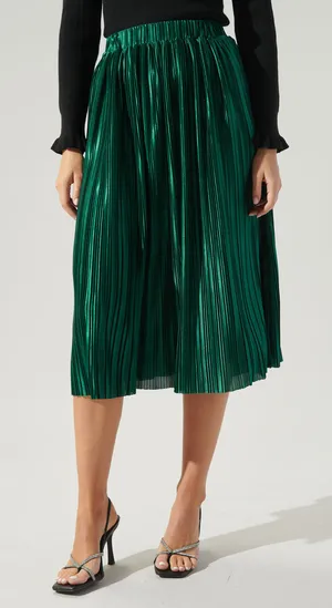 Sugarlips All That Glimmers Pleated Midi Skirt thumbnail 1
