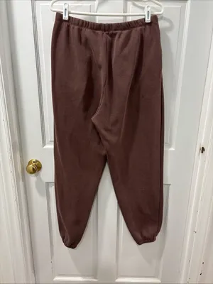 Nuuds Women’s Classic Sweatpants Size Medium Coffee Brown Loungewear Joggers EUC thumbnail 4