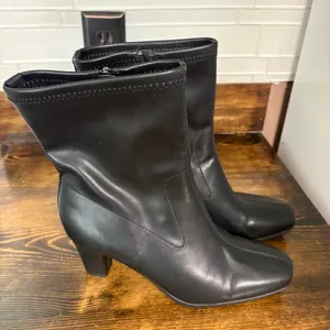 Aerosoles Cinnamon Black Mid Calf‎ Boots Size 9.5 thumbnail 1
