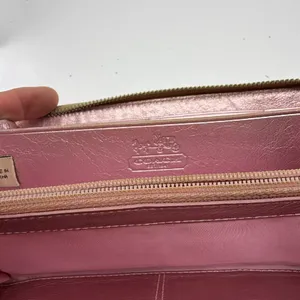 Coach Beige Heart C Coated Canvas Zip Around Wallet thumbnail 5