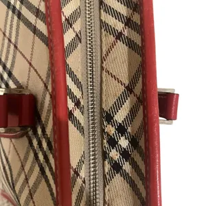 Vintage Burberry Blue Label Tote Hand Bag Nova Check Purse 12x8.5 thumbnail 6