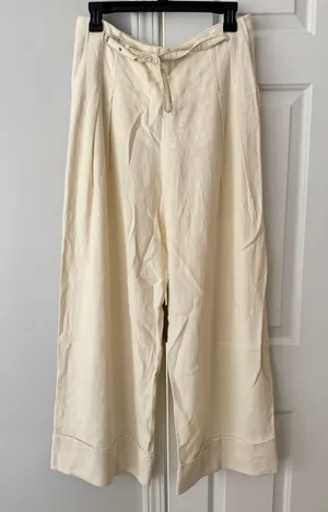 Anthropologie Linen Blend City Beach Trouser Pants, Size 6 thumbnail 6