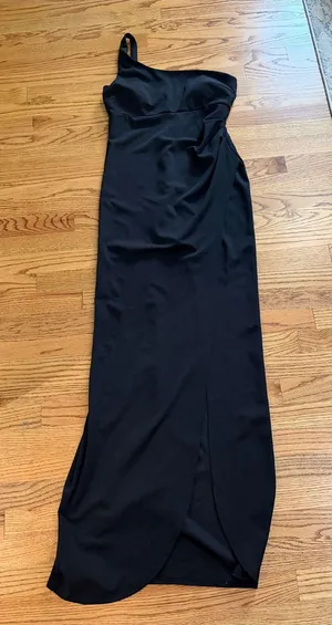 Windsor Black One-Shoulder Evening Dress medium thumbnail 1
