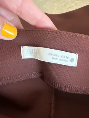 Zara Off the Shoulder Brown Structured Top thumbnail 2