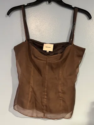 Reformation Fifer Top in Smoke thumbnail 2