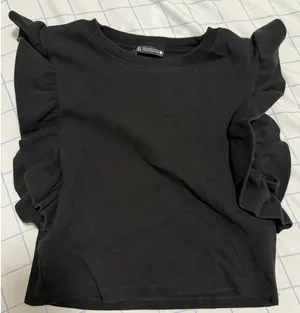 ZARA Crop Top Black Small thumbnail 1