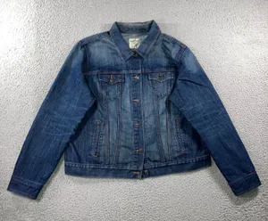 Old Navy Denim Trucker Jacket Women 2XL Blue Faded Utility Layering Outdoor thumbnail 1
