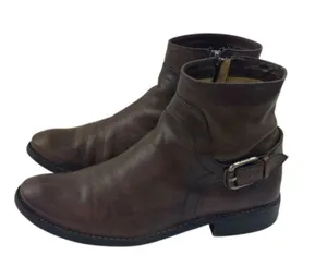 Frye Shirley Booties Women’s Size 6.5 Brown Leather Ankle Zip Distressed Cowgirl thumbnail 9