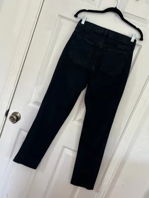 Abercrombie & Fitch The 90’s Straight Mid Rise Jeans Black 26 2s Clean Girl Chic thumbnail 3