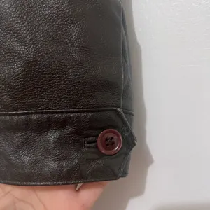 Vintage Santa Fe Leather Brown Full zip Bomber Jacket Lg Moto thumbnail 6