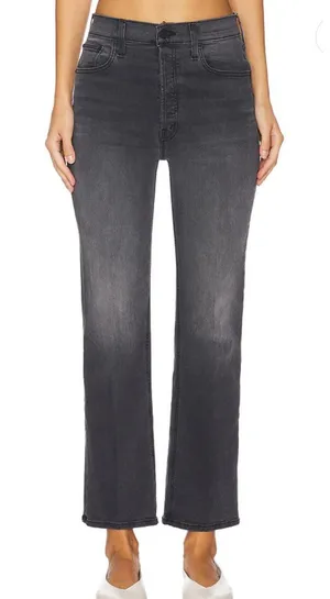 Mother The Tripper Not Guilty Women's Jeans Size 28 Black Button Fly 1566Q-180 thumbnail 1