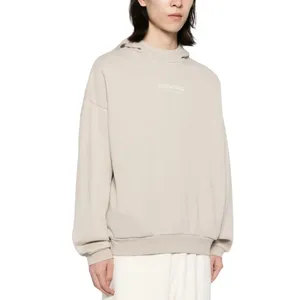 Fear of God Essential Logo-print Hoodie in Neutral size Large thumbnail 4