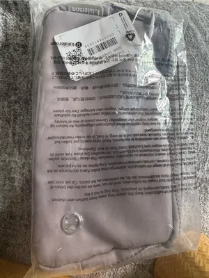 lululemon light grey travel pouch with red packing sleeve thumbnail 9