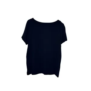 TanJay Women's Top‎ Embroidered Eyelet Crew Neck Short Sleeve Black Medium NWT thumbnail 8