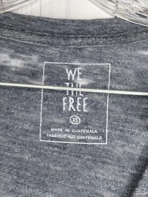 We The Free Free People Heather Gray V-Neck Short Sleeve Everyday Burnout Tee thumbnail 4