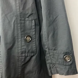 Jones New York Double Breasted Raincoat Trench Coat in Black thumbnail 6