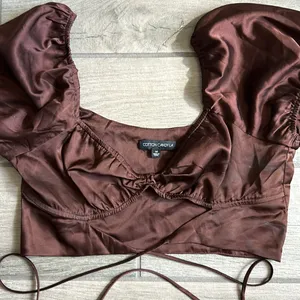 Cotton candy la brown blouse Size M thumbnail 4