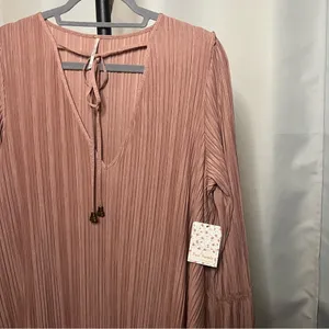 Free People Can’t Help It Clay Pink Mini Dress Medium thumbnail 10