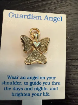 NWT Guardian Angel Lapel Pin Gold and Silver Pin Costume Jewelry thumbnail 3
