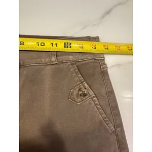 SPANX Twill Cropped Pants Wide Leg Smoke Brown High Rise Medium Pockets Stretch thumbnail 7