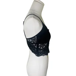 Forever 21 Black Lace Bralette Top XL Extra‎ Large Adjustable Straps thumbnail 2
