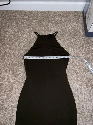 Windsor Olive Green Halter Bodycon Dress - Women thumbnail 3