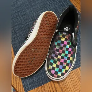 Vans Classic Slip On Iridescent Rainbow Checkerboard thumbnail 7