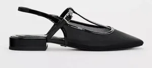 Never worn Zara Black Mesh Flats thumbnail 1