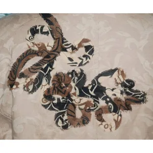 Marisol Ladies Brown Suede Long Sleeve Jacket Size L Floral Open Front Patchwork thumbnail 7